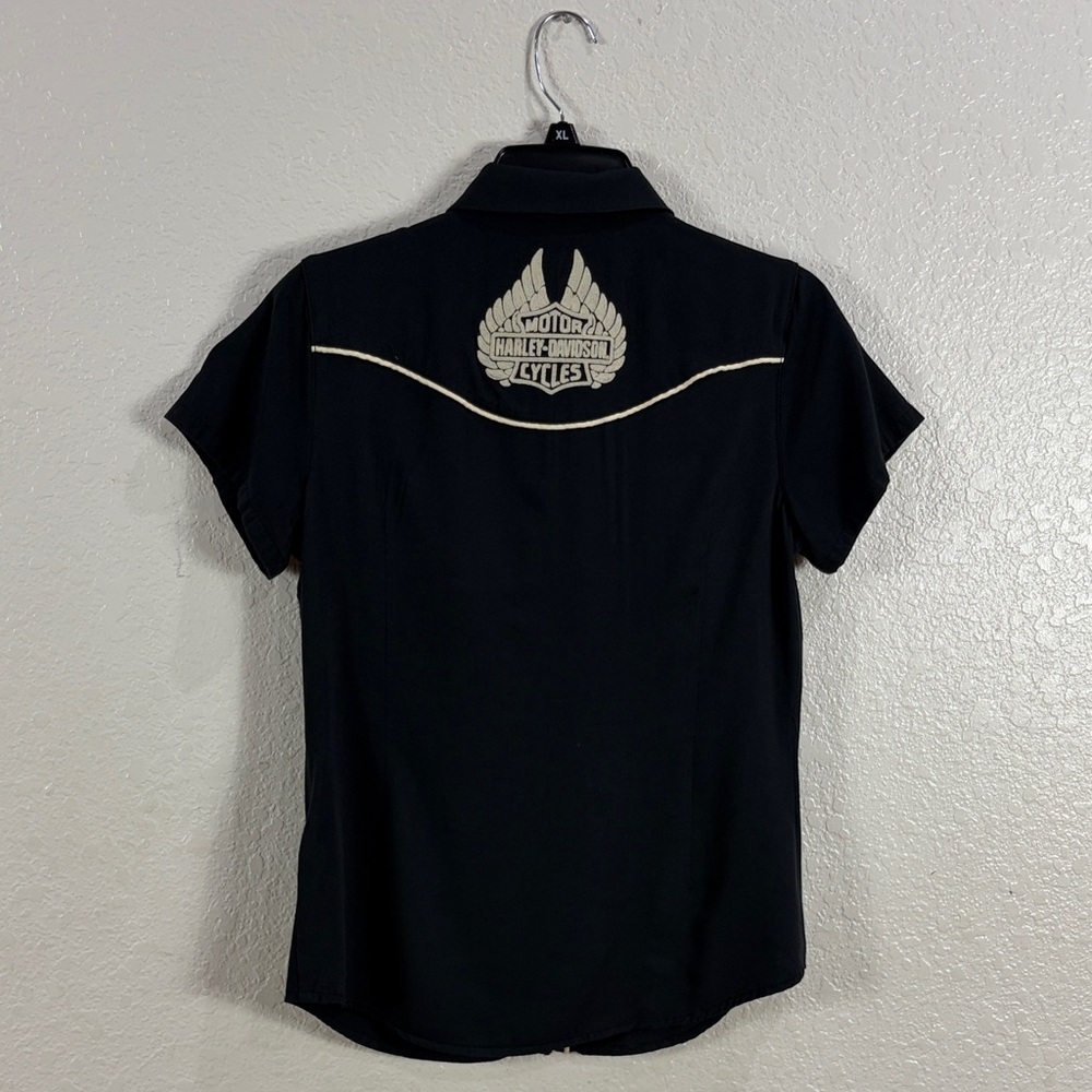 Harley-Davidson ,size S,Black and White Button-Up Shirt - Picture 8 of 16